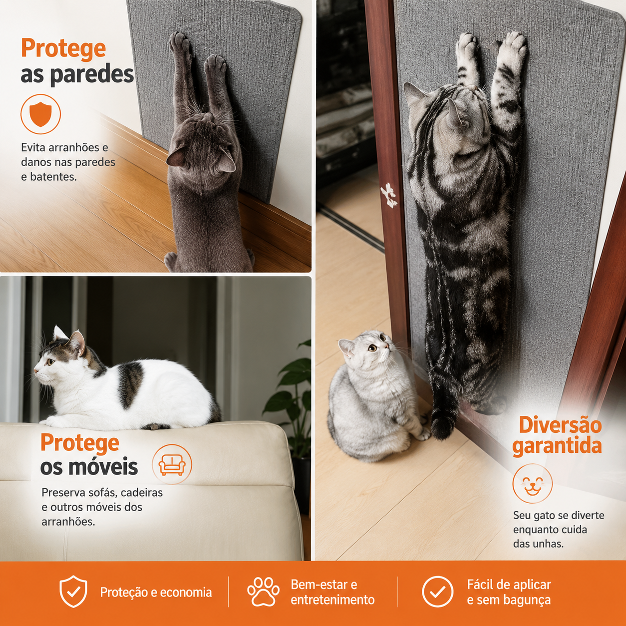 Painel Arranhador Pelaria — Salva o Sofá, Diverte o Gato