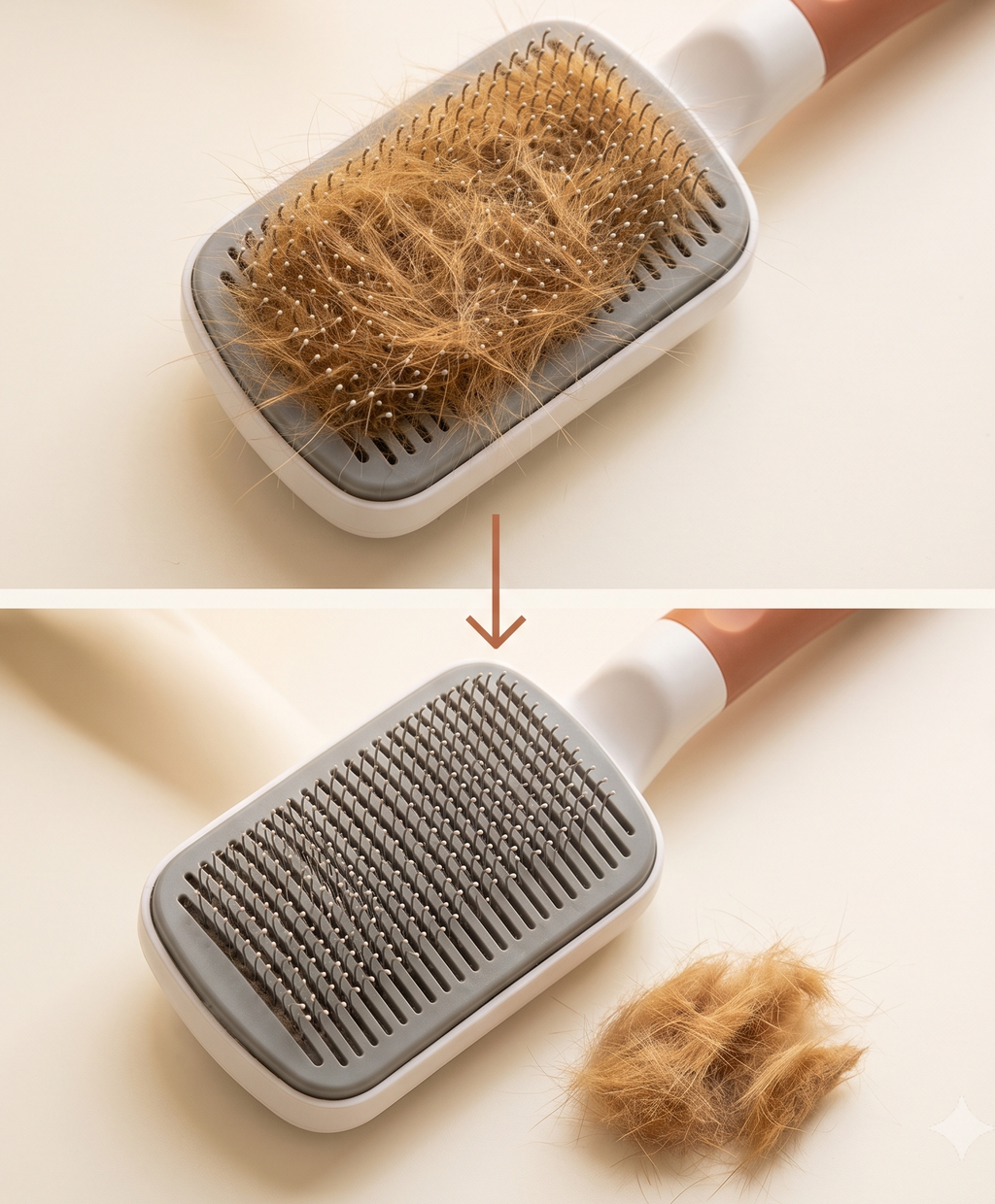 Escova Autolimpante Pelaria — Remove Pelos com 1 Clique